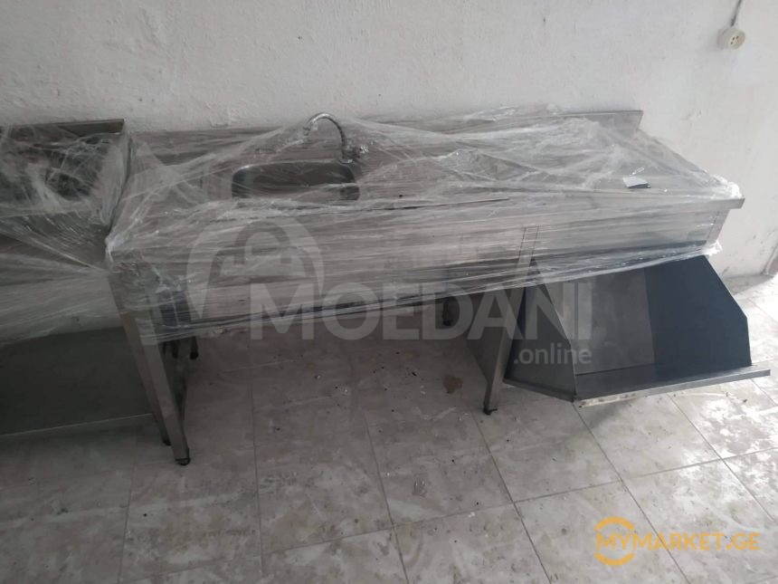 Стол для мойки из нержавеющей стали с корзиной из Европы Тбилиси - изображение 2