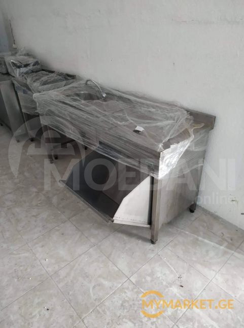 Стол для мойки из нержавеющей стали с корзиной из Европы Тбилиси - изображение 1