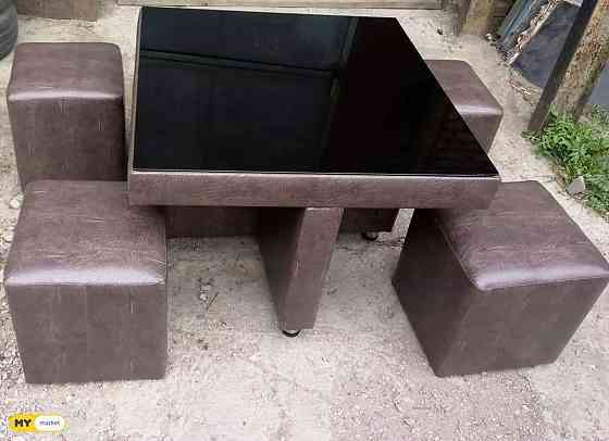 Table with poufs Tbilisi