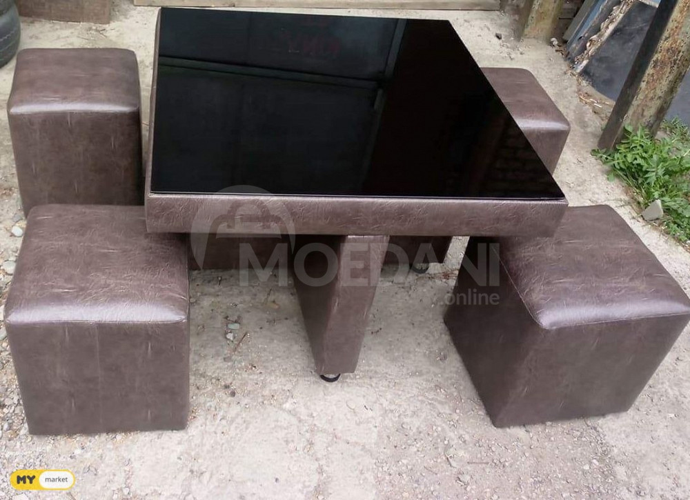 Стол с пуфами Тбилиси - изображение 1