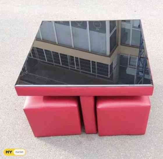 Table with poufs Tbilisi