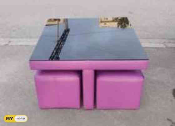 Table with poufs Tbilisi