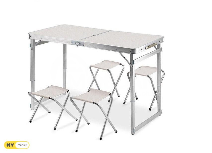 საკეცი მაგიდა 4 სკამით თბილისი - photo 1