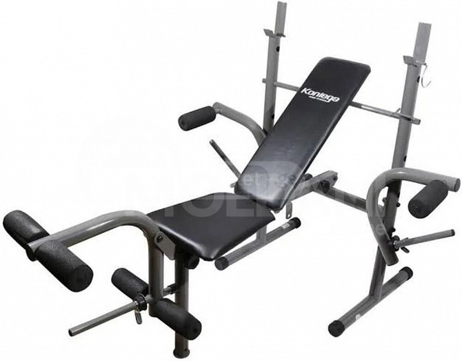 Adjustable exercise bench with barbell stand Tbilisi - photo 1