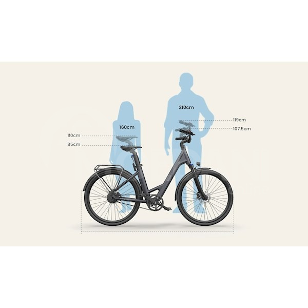 Велосипед ADO A28 Air, 350W, Smart APP, Electric Bike, 30Km/H Тбилиси - изображение 11