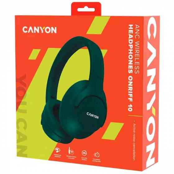 Наушники Canyon CNS-Cbths10Gn, Headset, Wireless, Bluetooth, 3.5mm Tbilisi