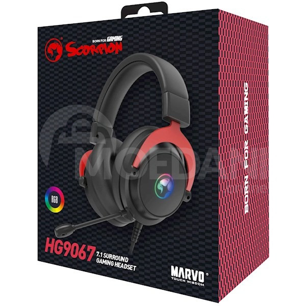 Наушники Marvo Hg9067, Gaming Headset, Wired, USB Тбилиси - изображение 5