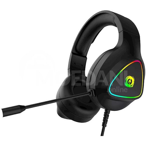 Наушники Canyon CND-Sghs6B Shadder GH-6, Gaming Headset, Wired, RGB, USB, 3.5mm Тбилиси - изображение 1