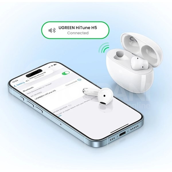 Наушники Ugreen Ws201(15612) TWS HiTune H5, Earbuds, Wireless, Bluetooth, Ipx5 Тбилиси - изображение 6