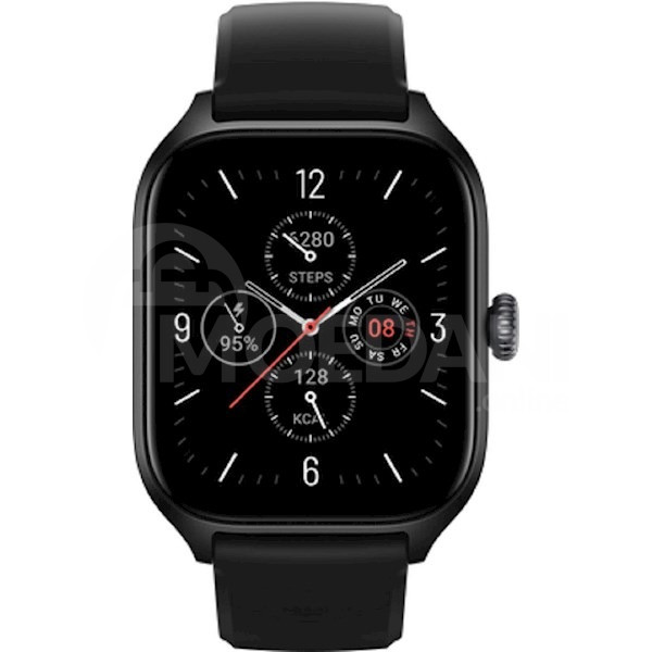 Amazfit 6972596105862 GTS 4, 1.75", Bluetooth, Wi-Fi, Waterproof, Smart Watch, Infinite Black Tbilisi - photo 1