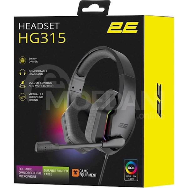 Наушники 2E Hg315 Gaming Headset, Wired, RGB, USB Тбилиси - изображение 5