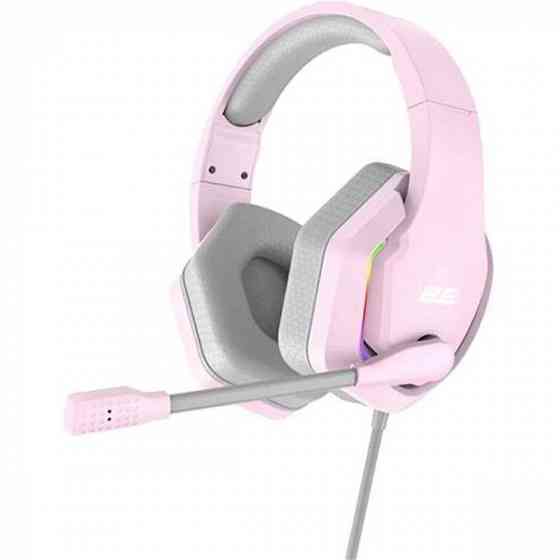 Наушники 2E Hg315 Gaming Headset, Wired, RGB, USB, Pink თბილისი