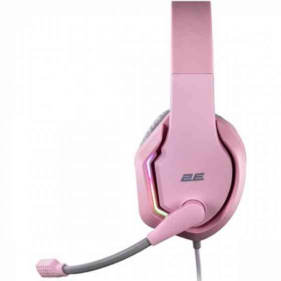 Наушники 2E Hg315 Gaming Headset, Wired, RGB, USB, Pink თბილისი