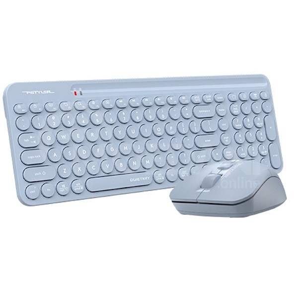 კლავიატურა და მაუსი A4Tech Fstyler Fg3300 Air2, უსადენო, USB, ლურჯი თბილისი - photo 3