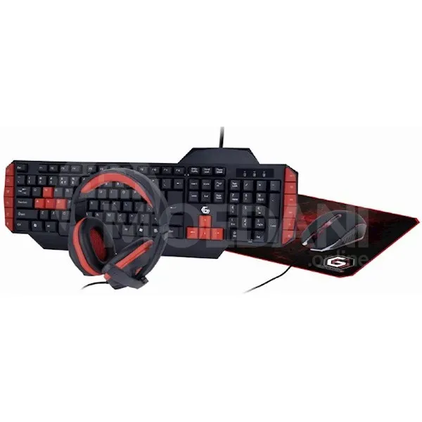 Набор для геймера Gembird GGS-Umg4-02, Wired, USB, Ultimate 4-in-1 Gaming Kit Тбилиси - изображение 1