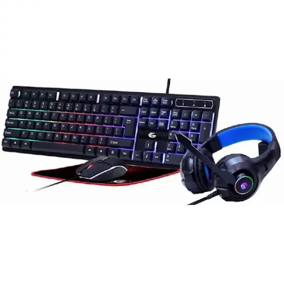 Набор для геймера Gembird GGS-Umgl4-02, Wired, USB, 4-in-1 Gaming Kit Tbilisi