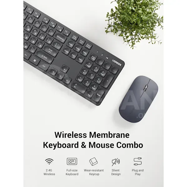 Клавиатура и мышь Ugreen Mk004 (15104), Wireless, USB Тбилиси - изображение 4