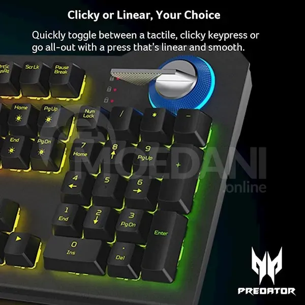 Keyboard Acer GP.Kbd11.01N Predator Aethon 700, Wired, RGB, USB Tbilisi - photo 3