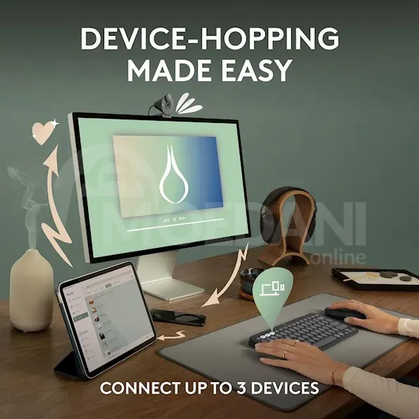 კლავიატურა Logitech L920-011852 Pebble Keys 2 K380S, უსადენო, Bluetooth თბილისი - photo 4