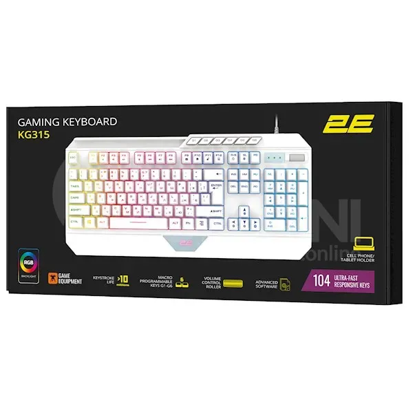 Клавиатура 2E Kg315Uwt, Wired, RGB, USB Тбилиси - изображение 8