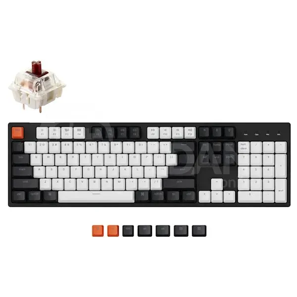 Клавиатура Keychron C2G3, Gateron G Pro Brown, Wired, USB Tbilisi - photo 2