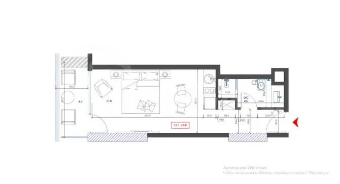 Продам 1-к. квартиру 34м² 6/15 эт. Батуми - изображение 3