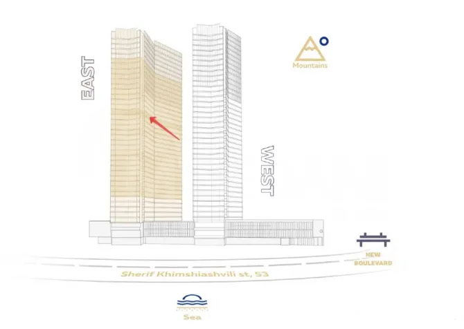 Продам 2-к. квартиру 46м² 25/40 эт. Батуми - изображение 3