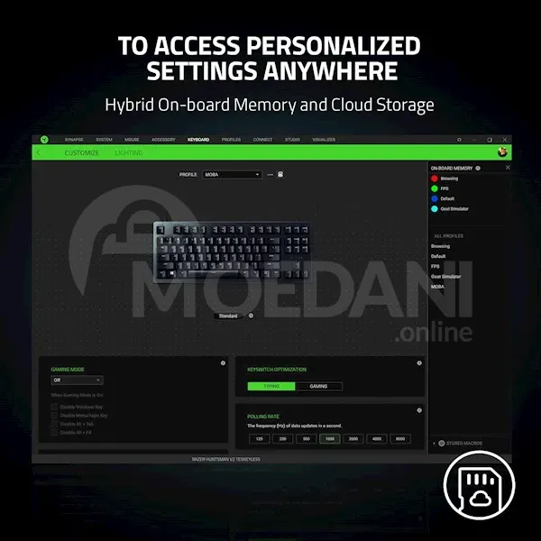 Keyboard Razer Rz03-03940100-R3M1 Huntsman V2 Tenkeyless, Wired, USB-C Tbilisi - photo 6