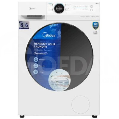 სარეცხი მანქანა 8კგ Midea MF100D80B/W თბილისი - photo 1