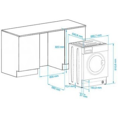 Встраиваемая стиральная машина Beko 7 кг WITC 7612 B0W Nova (Встраиваемая) Тбилиси - изображение 2