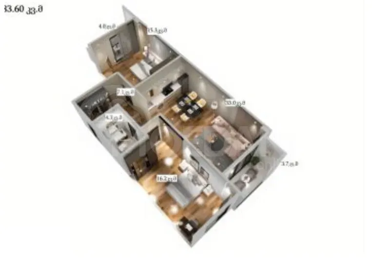 Продам 3-комн. квартиру 84м² 5/7 эт. Батуми - изображение 3