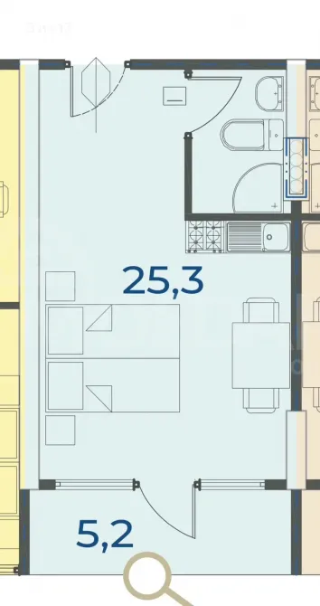 Apartments For Sale one-room 30.04м² 5/21 floor Batumi - photo 4