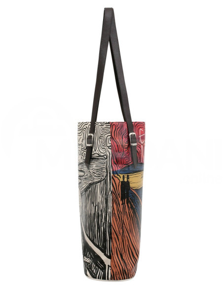Dogo - Women Vegan Leather Black Shoulder Bag - Edvard Munch The Scream Muse Design თბილისი - photo 2