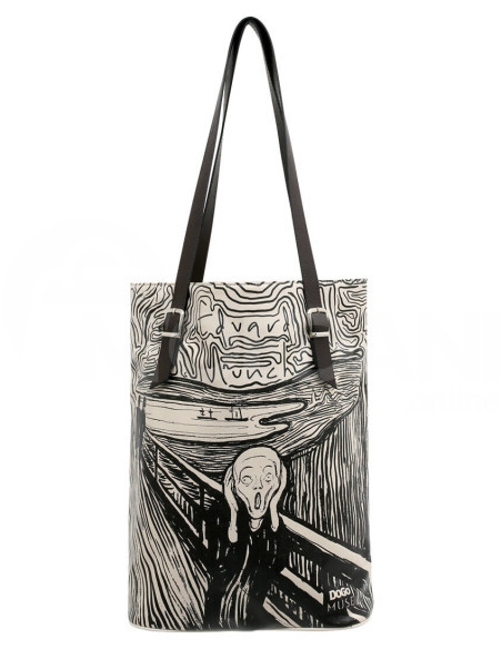 Dogo - Women Vegan Leather Black Shoulder Bag - Edvard Munch The Scream Muse Design თბილისი - photo 3