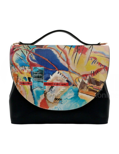 Dogo - Women Vegan Leather Black Purse - Vasily Kandinsky Cannons Muse Design Tbilisi - photo 1