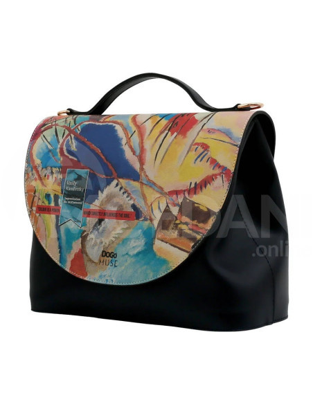 Dogo - Women Vegan Leather Black Purse - Vasily Kandinsky Cannons Muse Design Tbilisi - photo 2