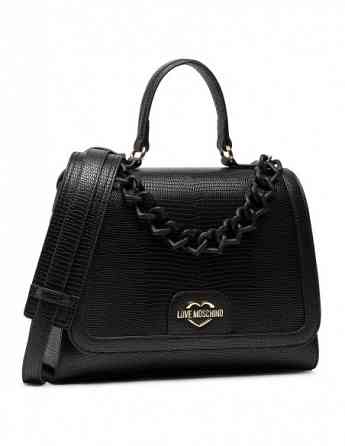 LOVE MOSCHINO - BORSA SNAKE PU  NERO თბილისი