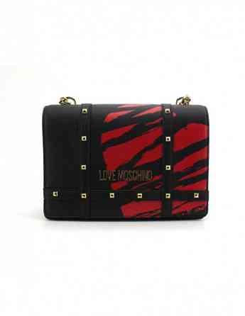 LOVE MOSCHINO - BORSA PU NERO STAMPA ROSSA თბილისი