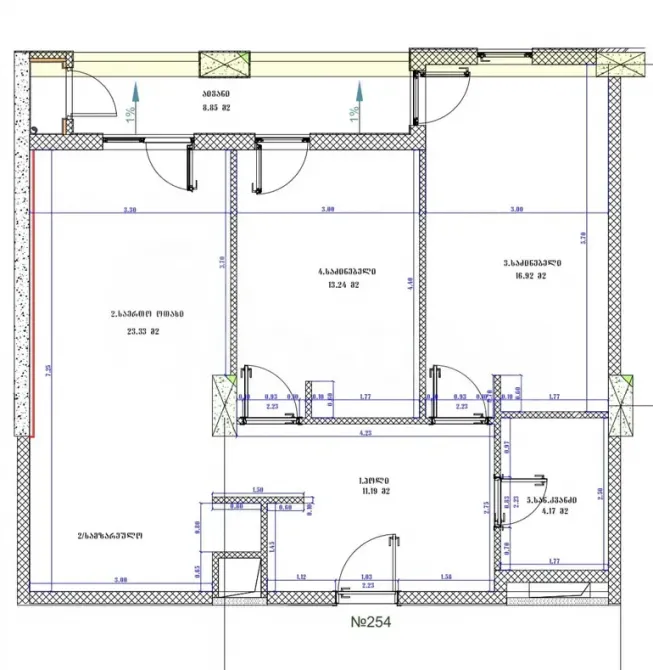 იყიდება 3 ოთახიანი ბინას 82მ² 10/10 სართ თბილისი - photo 4