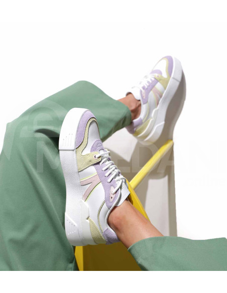 Lacoste - L002 Evo Contrasted Accent Leather Sneakers თბილისი - photo 1