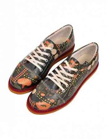 Dogo - Women Vegan Leather Black Sneakers - Dots&leaves Design Tbilisi