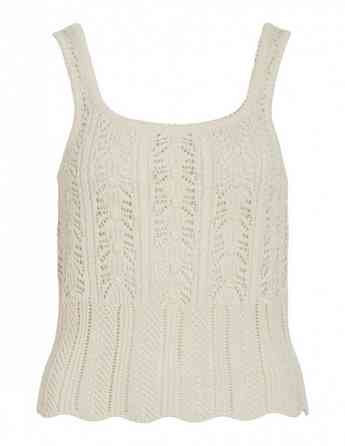 VILA - VISTYLA SHORT OPEN O-NECK KNIT TANK TOP თბილისი