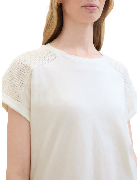 Tom Tailor - T-Shirt Fabric Mix Structured Тбилиси - изображение 3