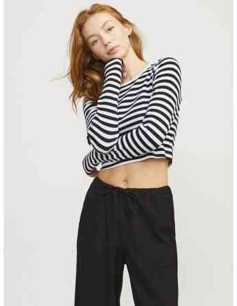 JJXX - JXFELINE STR LS STRIPE RIB TEE JRS NOOS Tbilisi
