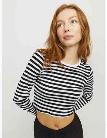 JJXX - JXFELINE STR LS STRIPE RIB TEE JRS NOOS Tbilisi
