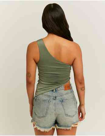 Tally Weijl - Khaki Asymmetric Top with Strass Detail Tbilisi