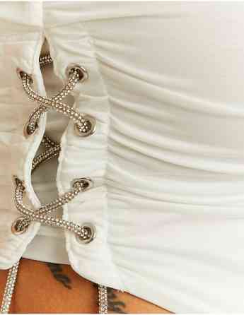 Tally Weijl - White Asymmetric Top with Strass Detail Tbilisi