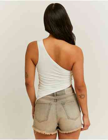 Tally Weijl - White Asymmetric Top with Strass Detail Tbilisi