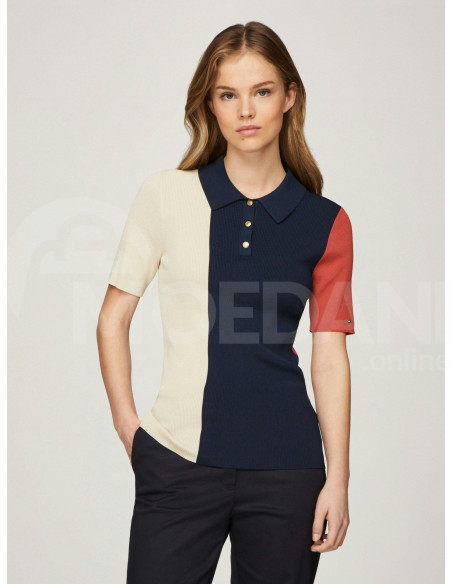Tommy Hilfiger - RIB STRIPES POLO SS SWEATER Tbilisi - photo 1