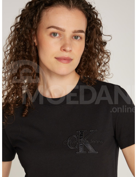 CALVIN KLEIN - SATIN APPLIQUE REGULAR TEE თბილისი - photo 3
